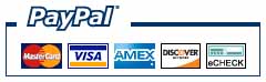 PayPal, Visa, MasterCard, Discover, American Express, credit cards, payment